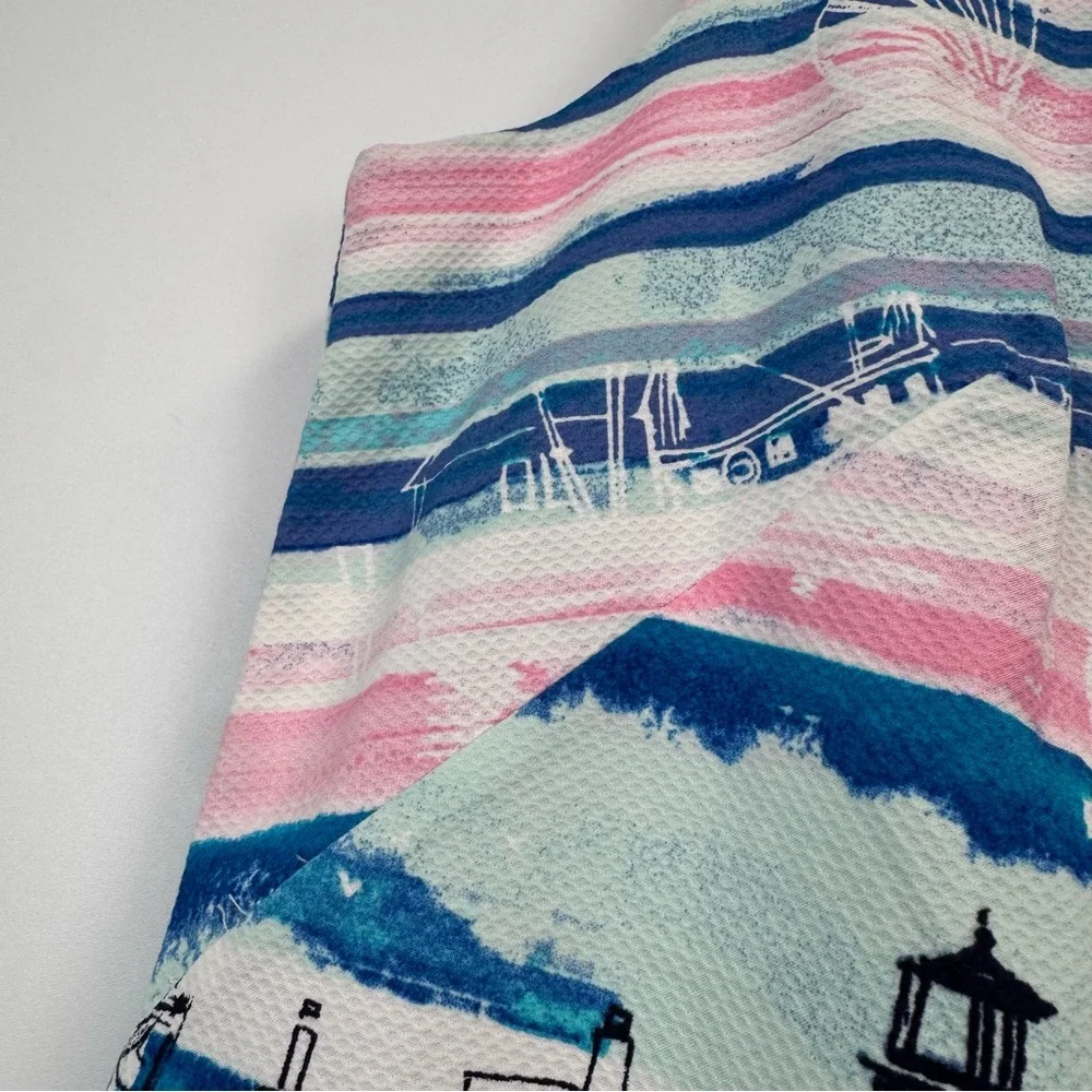 Talbots Seaside Harbor Sheath Dress Watercolor Print Women's‎ Size 14P